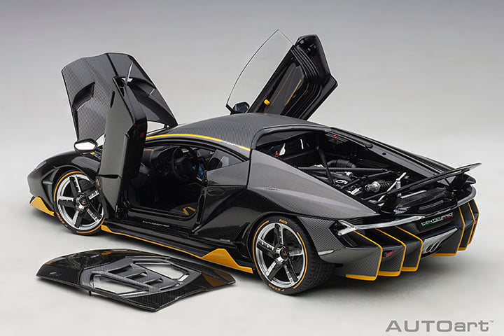 Lamborghini Centenario Clear Carbon with Yellow Accents