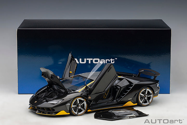 Lamborghini Centenario Clear Carbon with Yellow Accents