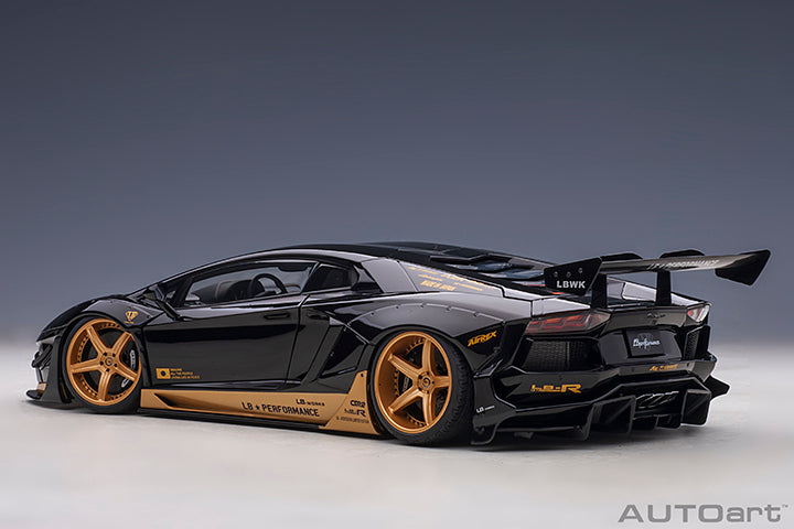 Liberty Walk LB-Works Aventador Gloss Black with Gold Accents