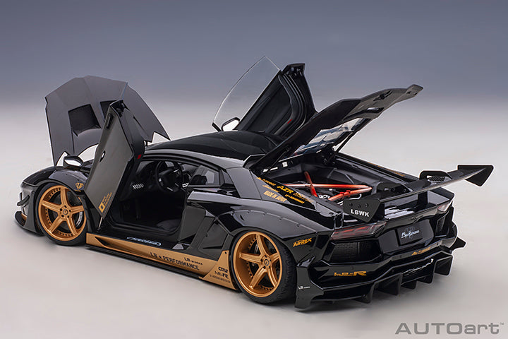 Liberty Walk LB-Works Aventador Gloss Black with Gold Accents