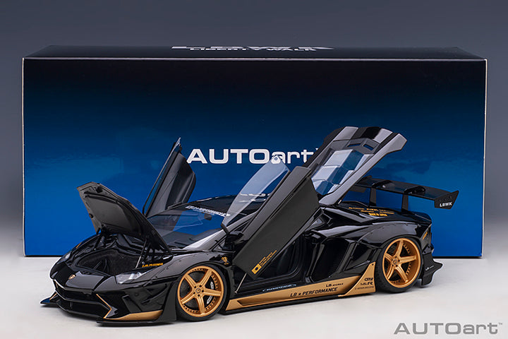 Liberty Walk LB-Works Aventador Gloss Black with Gold Accents