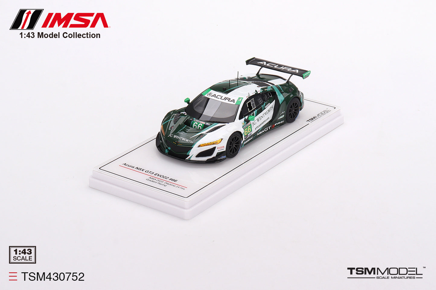 Acura NSX GT3 Evo22 No.66 Gradient Racing IMSA