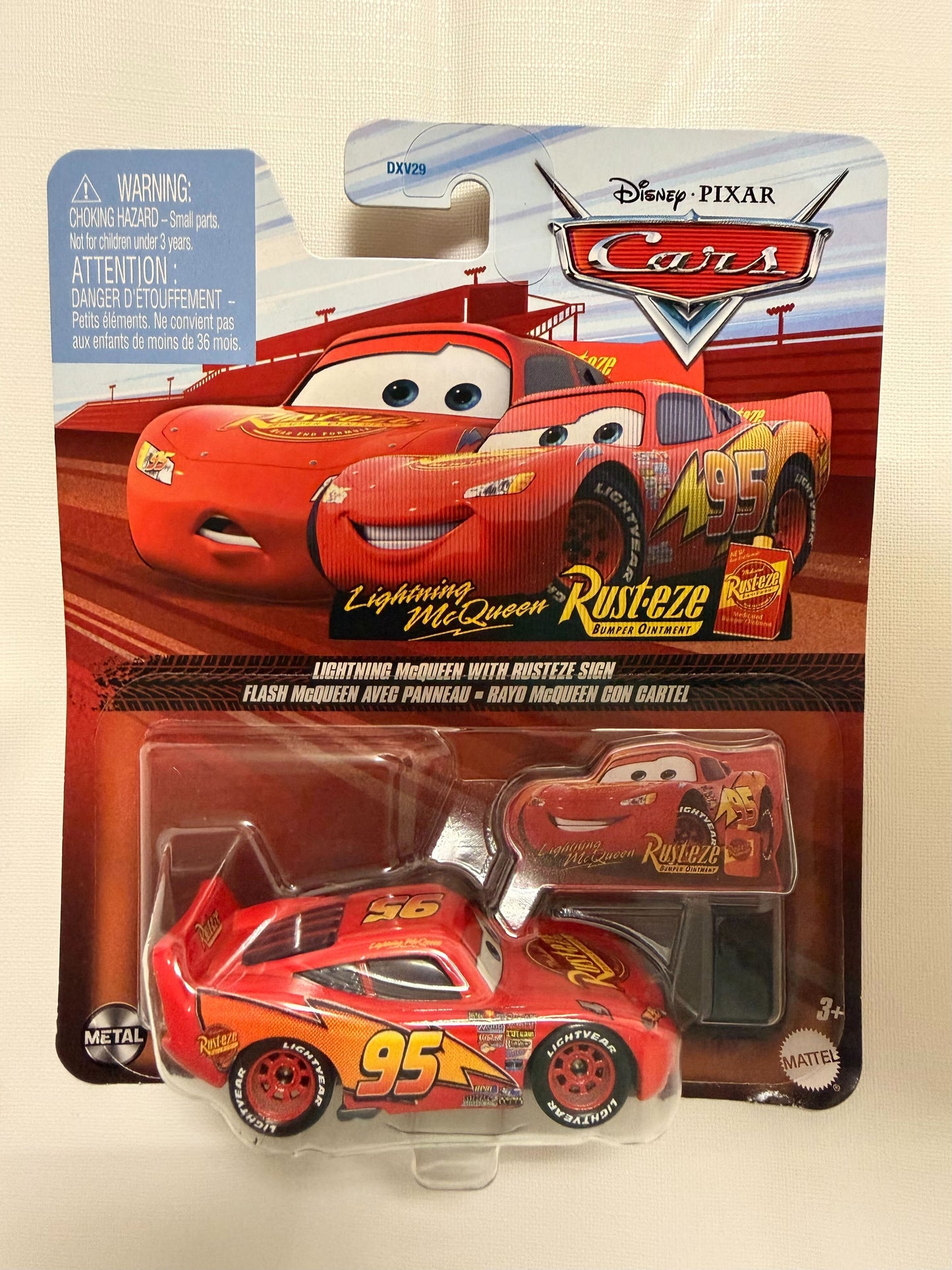 Lightning McQueen with Rusteze Sign