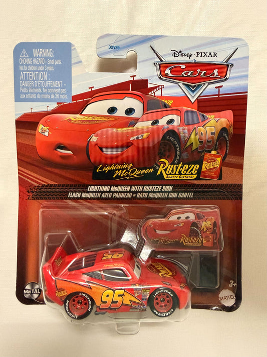Lightning McQueen with Rusteze Sign