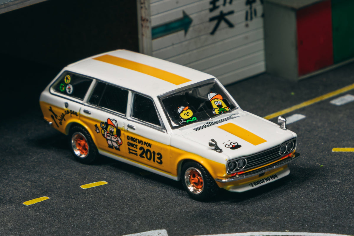 Datsun Bluebird 510 White/Yellow Ohige No Pon