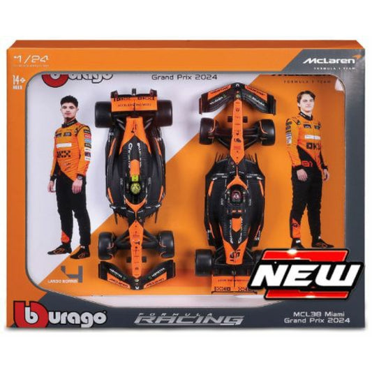 McLaren MCL38 No.4 Lando Norris and No.81 Oscar Piastri 2024 Two-Car Set