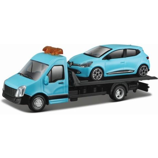 Renault Clio and Flatbed Transporter