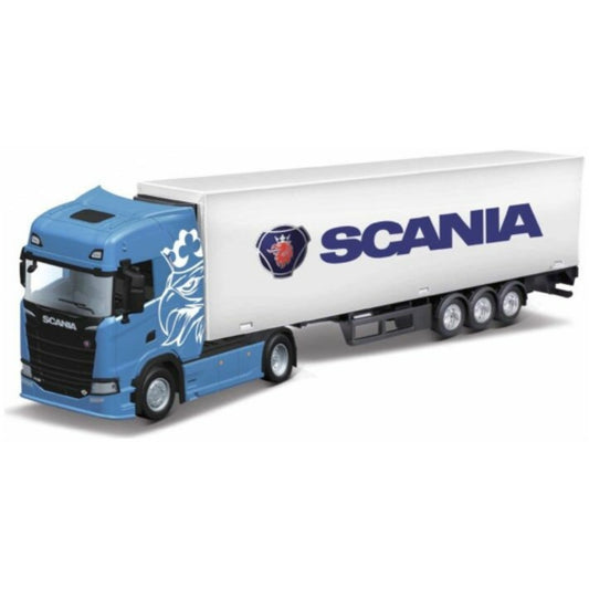 Scania S730 Highline Cab and Container Trailer, Blue/White