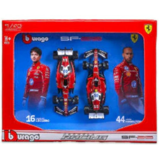 Ferrari SF-25 No.16 Charles Leclerc and No.44 Lewis Hamilton 2025 2-Car Set