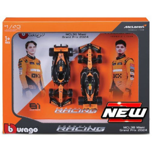 McLaren MCL38 No.4 Lando Norris and No.81 Oscar Piastri 2024 Two-Car Set