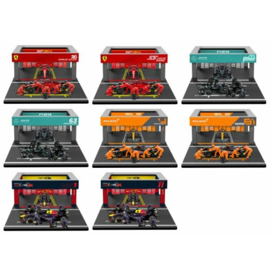 Pit Box Set Ferrari, Red Bull, Mercedes, McLaren 2024