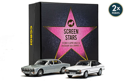 Ford Capri Mk2 2.0S Diamond White and Jaguar XJ6 Series 2 Silver Twin Set