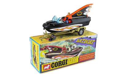 Bat Boat with Batman and Robin