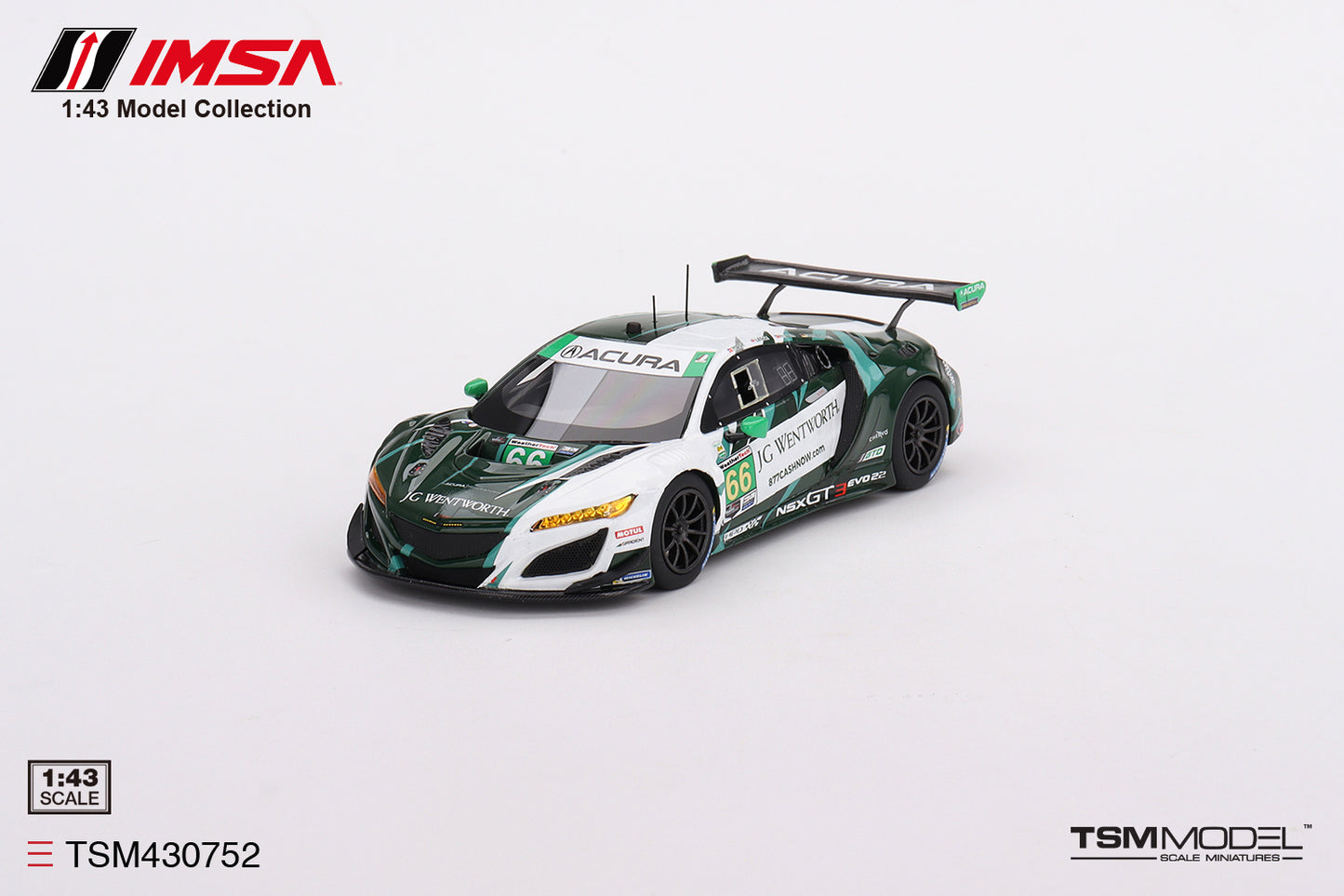 Acura NSX GT3 Evo22 No.66 Gradient Racing IMSA