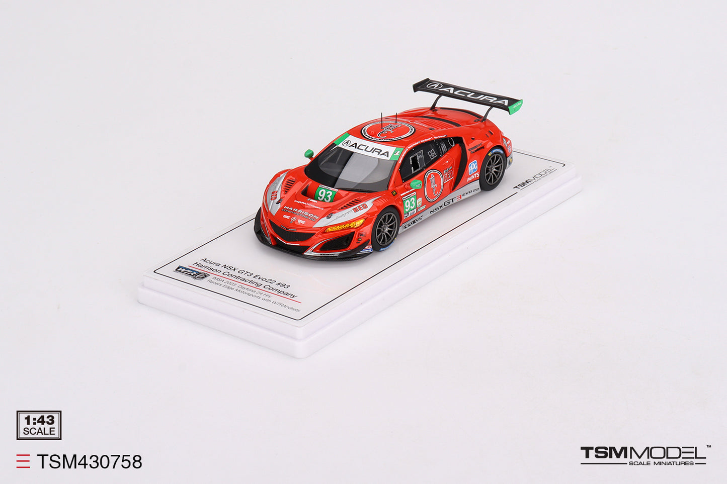 Acura NSX GT3 Evo22 No.93 Racers Edge Motorsports W/Weathers IMSA