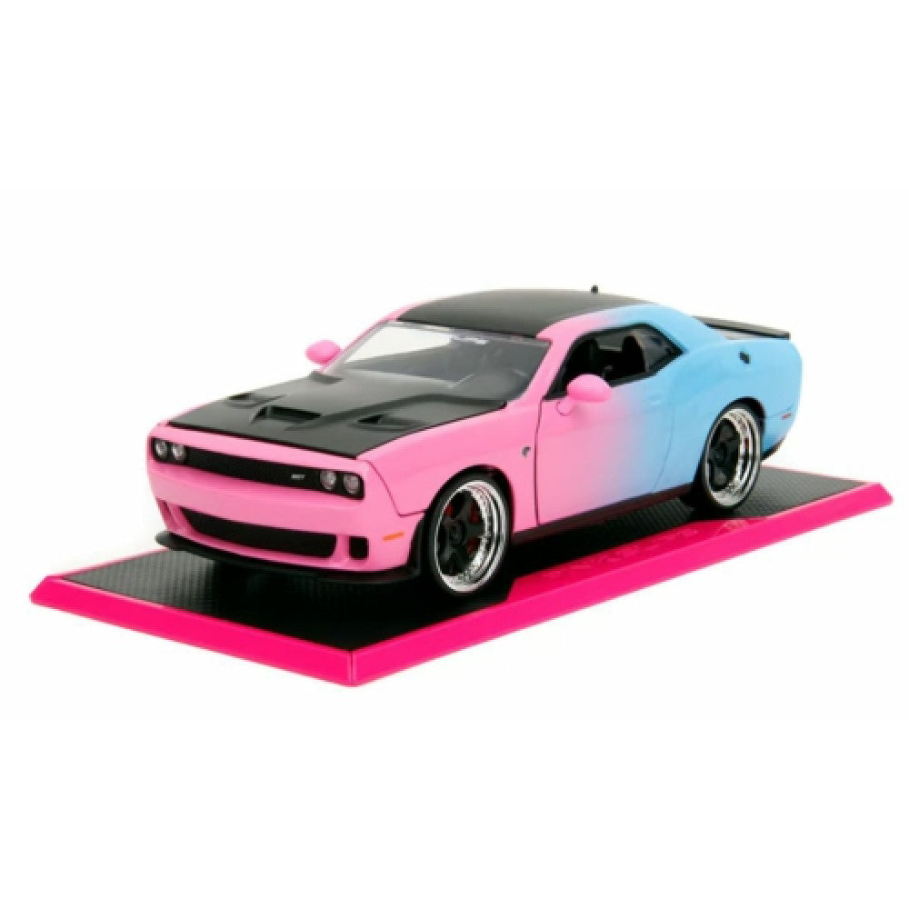 1/24 Pink Slips 2015 Dodge Challenger, Primer Blue and Candy Pink