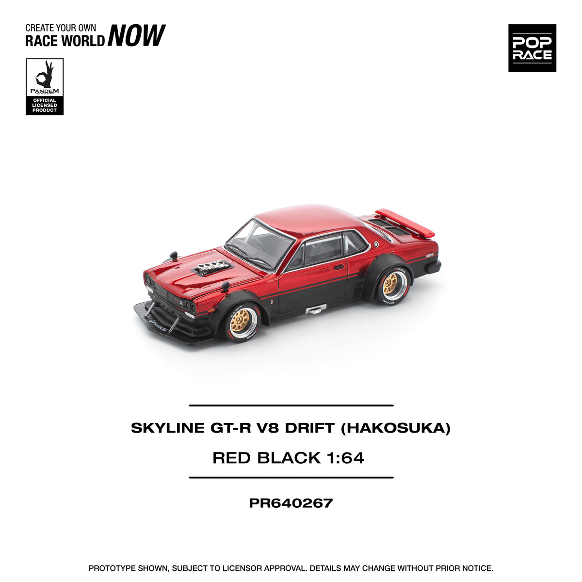 Skyline GT-R V8 Drift (Hakosuka) Red Black