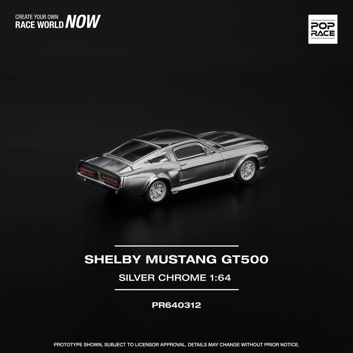 Shelby Mustang GT500 Silver Chrome