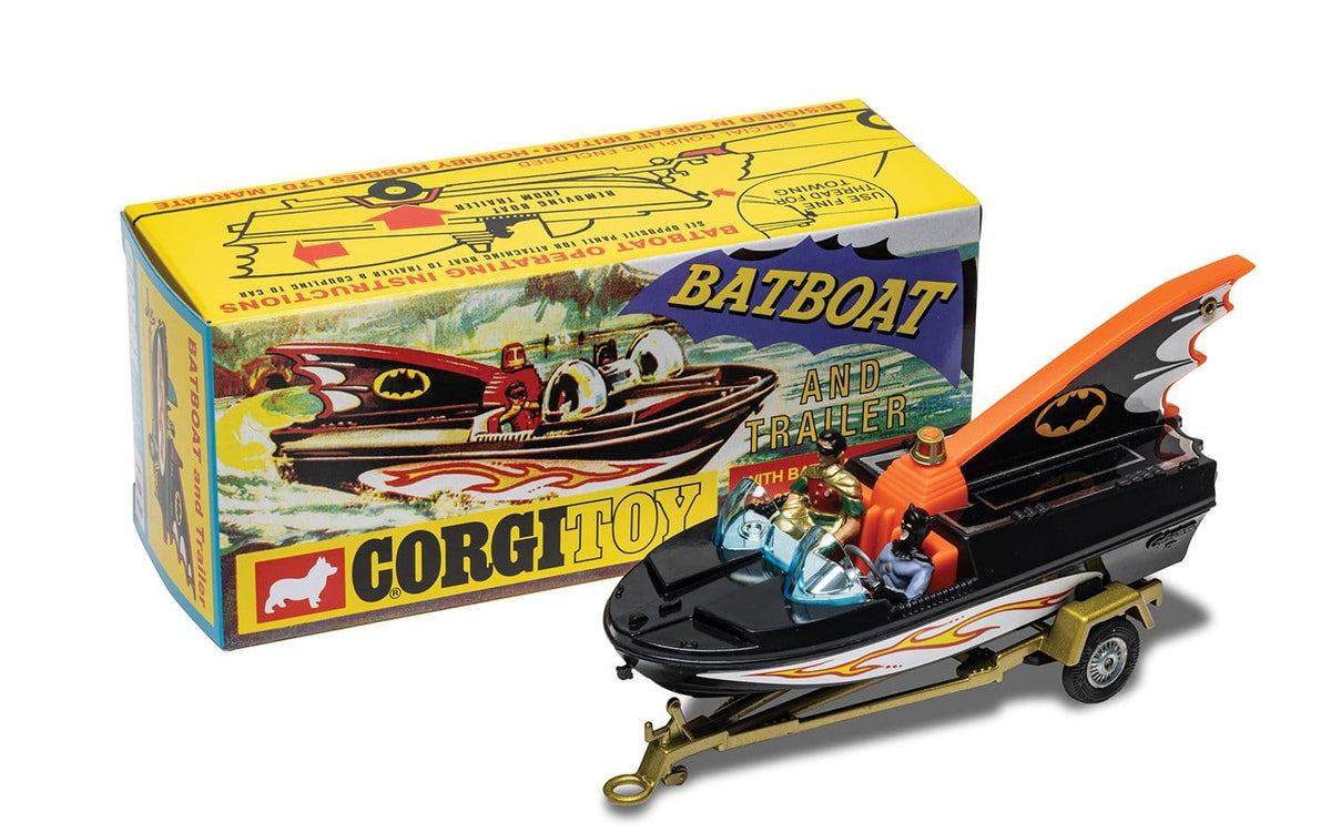 Bat Boat with Batman and Robin